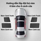 Rèm Che Nắng Nam Châm Chuẩn Fom Theo Xe