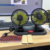 (Bộ 2 quạt) Quạt đôi mini cắm cổng USB 12V tặng kèm sáp thơm