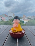 Tượng phật chú tiểu gõ mõ tụng kinh - Tượng GM05 gật đầu bằng NLMT