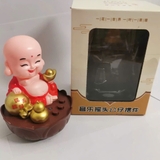 Tượng phật chú tiểu gõ mõ tụng kinh - Tượng GM05 gật đầu bằng NLMT