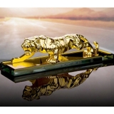 Tượng Hổ vằn đính đá  trang trí Taplo - chúa sơn lâm