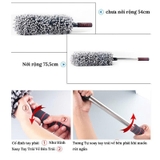 Chổi tròn vệ sinh nội thất ô tô có cán rút gọn