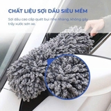 Chổi tròn vệ sinh nội thất ô tô có cán rút gọn
