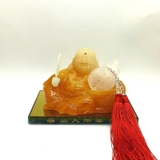 Tượng đá ngọc ông phật di lặc cầm quả hồ lô