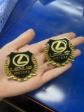 Bộ 2 miếng dán kim loại bông lúa logo