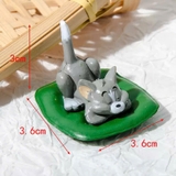 Mô hình Tom & Jerrry và mèo ngủ gật, heo béo, thỏ trắng, chó lười decor bàn học bàn làm việc