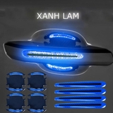 Sét 8 Miếng dán hõm tay nắm cửa chất liệu sợi carbon phản quang chống trầy xước