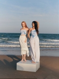 WHITE EMBROIDERED MAXI SKIRT