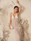 WHITE LACE COVER UP