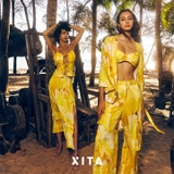 YELLOW FLORAL SILK KIMONO