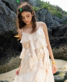 RUFFLES CHIFFON DRESS