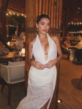 WHITE KNIT DRESS