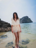 BEIGE KNIT DRESS