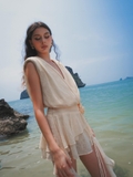BEIGE KNIT DRESS