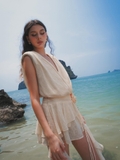 BEIGE KNIT DRESS