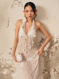 WHITE LACE COVER UP