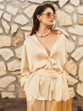 YELLOW SILK SHIRT