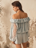 BLUE LACE JUMPSUIT