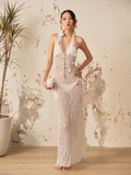 WHITE LACE COVER UP