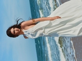 WHITE LINEN MAXI SKIRT