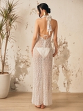 WHITE LACE COVER UP