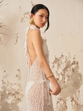 WHITE LACE COVER UP