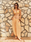 YELOW POLKA DOT LACE PANT