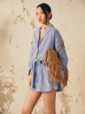 BLUE STRIPED SHORT