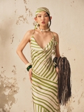 GREEN STRIPE MAXI