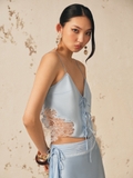SEA BLUE LACE TOP