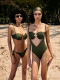 TANKINI XANH RÊU KÈM TURBAN
