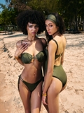 TANKINI XANH RÊU KÈM TURBAN
