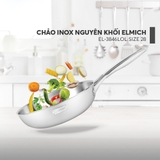 Chảo nguyên khối sâu lòng inox 304 cao cấp Trimax EL-3846MOL size 26,28cm