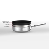 Chảo Elmich Inox 2 lớp cao cấp đáy liền Tri-max XS EL-3753 size 26cm