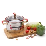 Xoong inox 304 Red Velvet Size 18-20-22-24cm