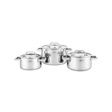 Bộ 3 nồi Inox 304 cao cấp liền khối Elmich Trimax Eco EL-8000 Size 16,18,22Cm