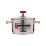 Bộ 2 nồi 5 đáy Inox 304 Elmich Red Velvet El - 3989 Size 18,20