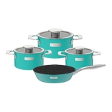 Bộ nồi Inox liền khối Elmich Hera size 16,20,22 chảo 26cm