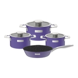 Bộ nồi Inox liền khối Elmich Hera size 16,20,22 chảo 26cm