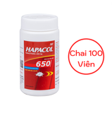 Hapacol 650 (Paracetamol) Chai 100v DHG