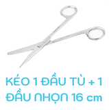 Kéo Y Tế Thẳng - 1 Đầu Tù 1 Đầu Nhọn 16cm