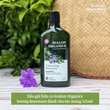 Dầu gội hữu cơ Avalon hương Rosemary dành cho tóc mỏng 325ml