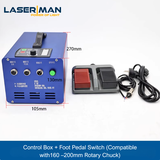Trục xoay – phụ kiện hỗ trợ hàn laser, TIG/argon. Giảm tốc độ chính xác, xoay ổn định, tăng hiệu quả hàn vòng tự động