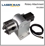 Đầu kẹp bàn xoay 3 chấu RA-D80A kèm đuôi trục cho máy khắc laser CNC (Rotary Attachment)