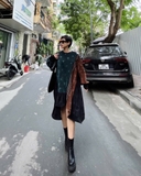 Váy phối màu gấu kiểu