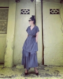 A cổ vest 2 hàng cúc