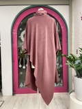 Áo cổ lọ vạt chéo dài