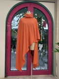 Áo cổ lọ vạt chéo dài