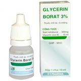 Thuốc nhỏ tai, rà miệng Glycerin Borat 3% Dược 3-2 (10ml)