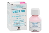 Cốm pha hỗn dịch uống Ceclor Menarini 125mg/5ml trị nhiễm khuẩn lọ 30ml